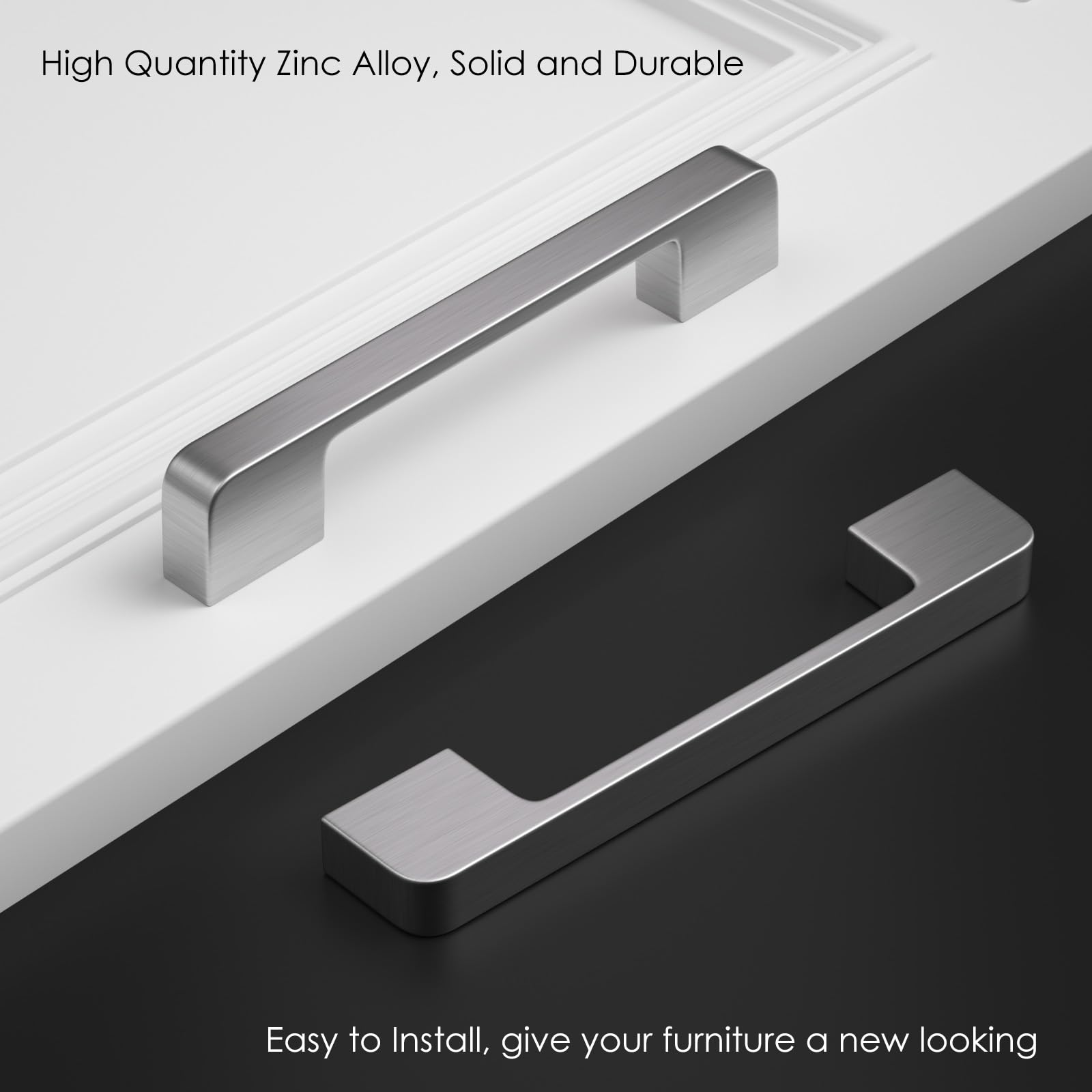 Brushed Nickel Cabinet Pulls 10-Pack - 5