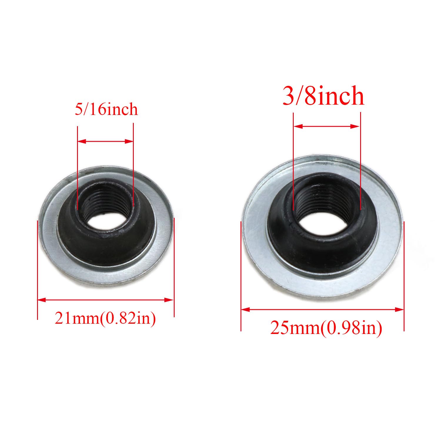 8mm & 9.5mm Bike Hub Nuts Set - 4PCS Front & Rear Axle Nuts for Bicycle Wheels - Perfect for Bike Repair, Maintenance and Wheel Replacement