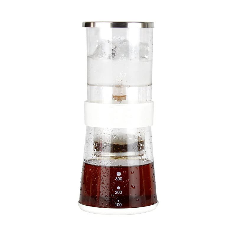 Smooth Cold Brew Coffee Maker - 2 in 1 Iced Coffee & Tea Maker, 400ml Glass Kettle for Home & Office