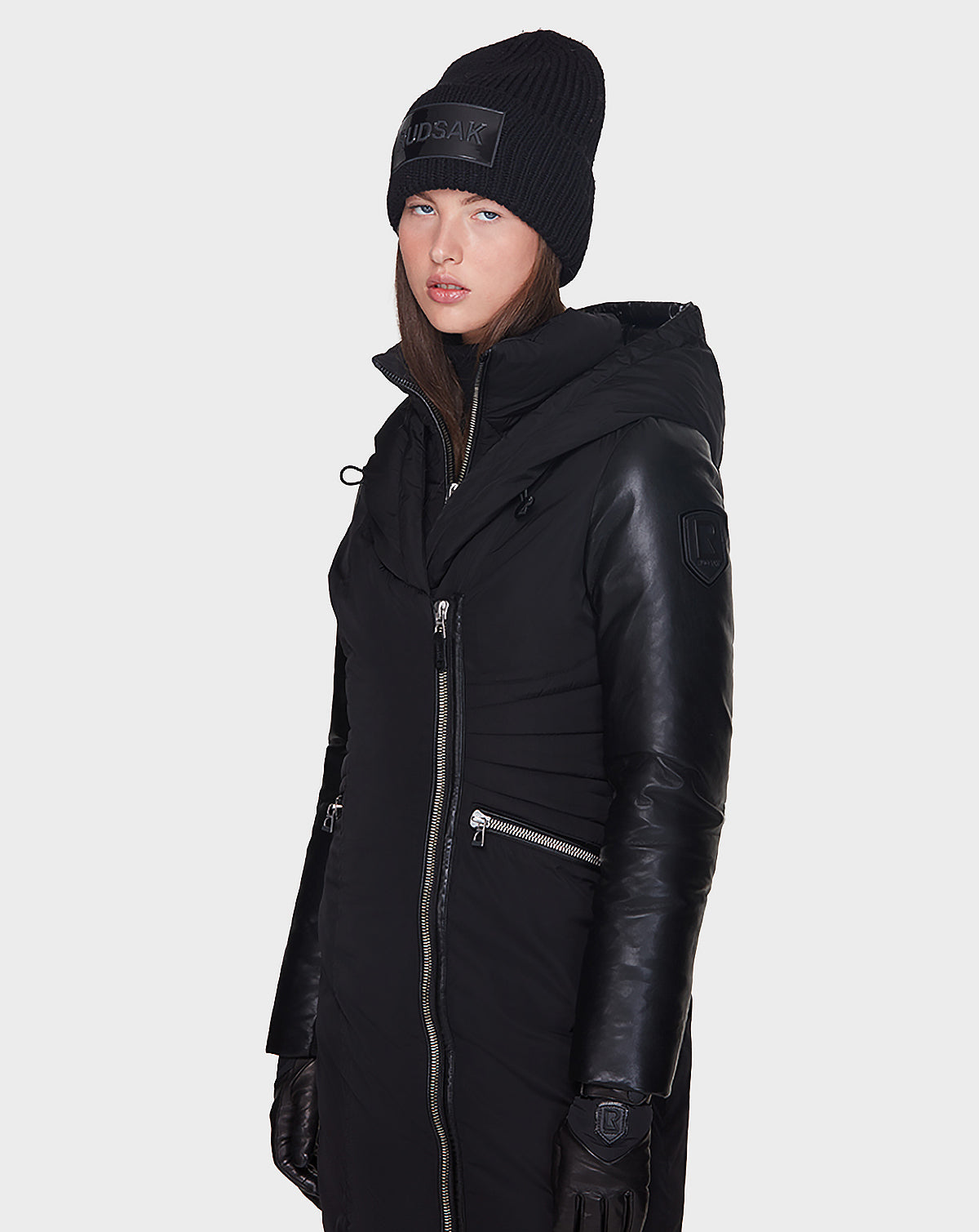MISA L121506 Black Faux Fur Coat - Women's Winter Fashion Jacket for Outdoor & Party Wear