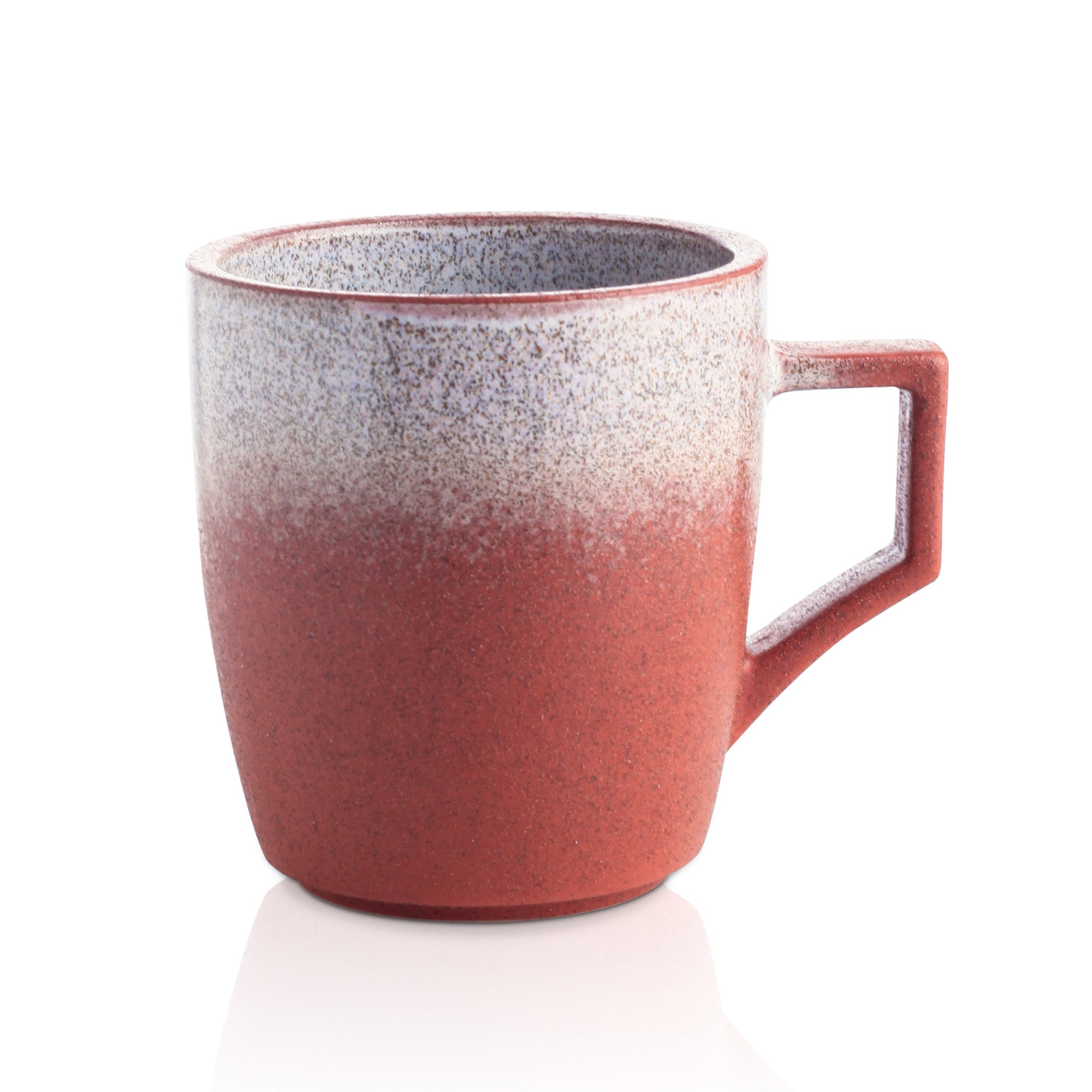 Vince Stoneware Coffee Mug - 16oz Ceramic Cup with Handle, Red - Perfect for Hot Coffee, Tea, or Hot Chocolate at Home or Office
