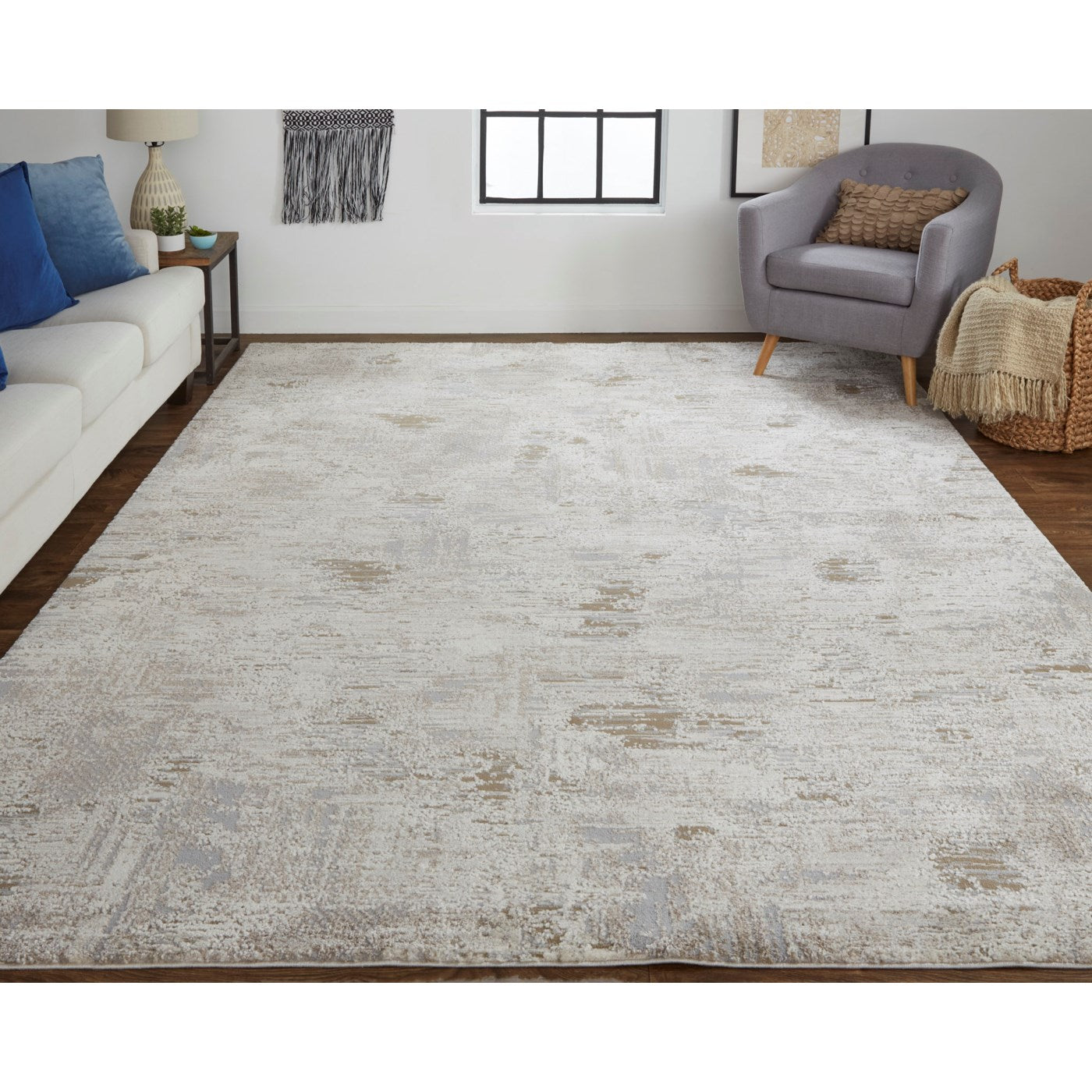 Vancouver Ivory Gray Rug - Soft Plush Area Rug for Living Room, Bedroom, and Office - Home Decor & Cozy Floor Covering