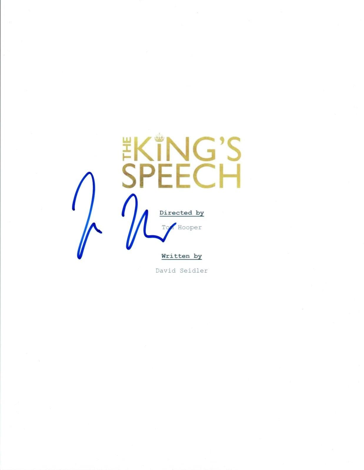 Tom Hooper Signed Autographed THE KING'S SPEECH Movie Script with COA - Rare Collectible for Film Memorabilia Enthusiasts & Home Theater Decor