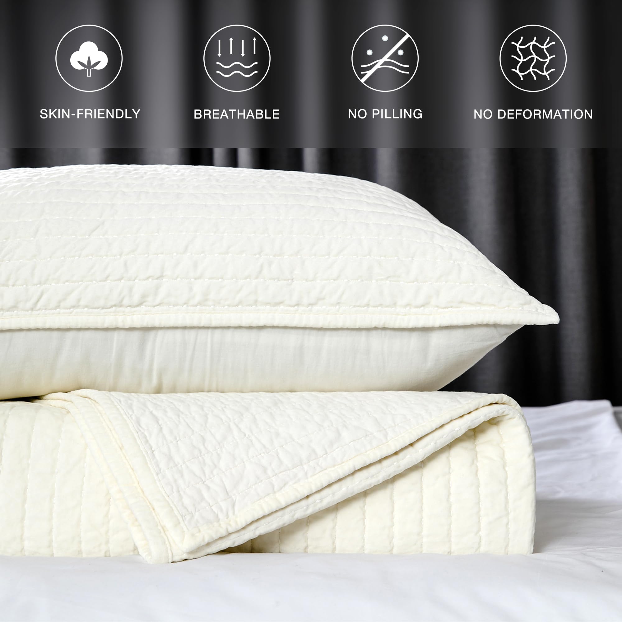 ELEGANT LIFE HOME Velvet Quilt Oversized King Size 108