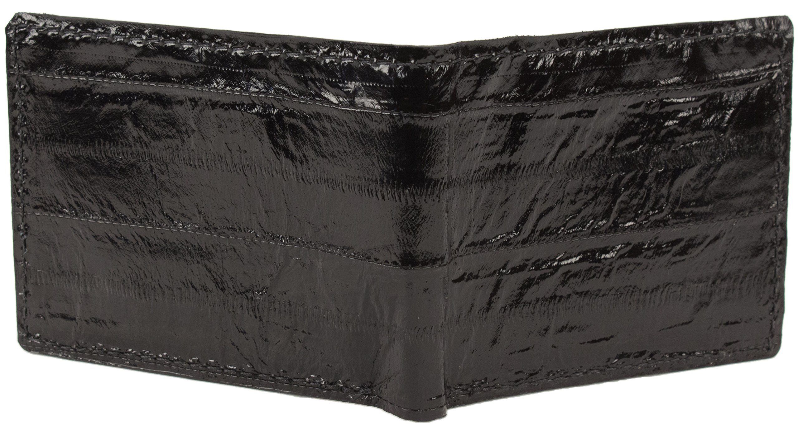 Genuine Pacific Eel Skin Leather Bifold Wallet - Handmade Luxury Men's Wallet for Everyday Carry & Gift Giving