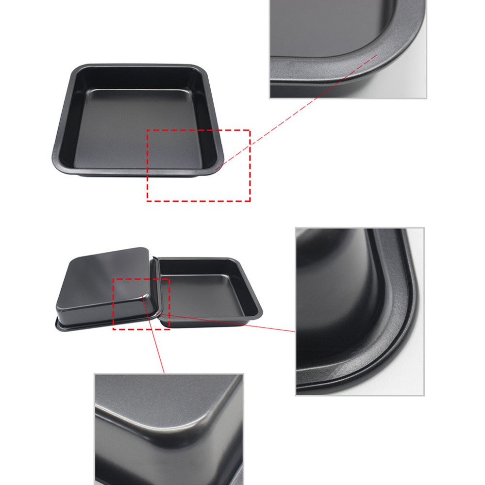 8 Inch Mini Square Cake Pan - Non-Stick Baking Pan for Perfect Cakes, Brownies & Bars - Ideal for Birthday Parties, Tea Time & Home Baking (BPA Free)