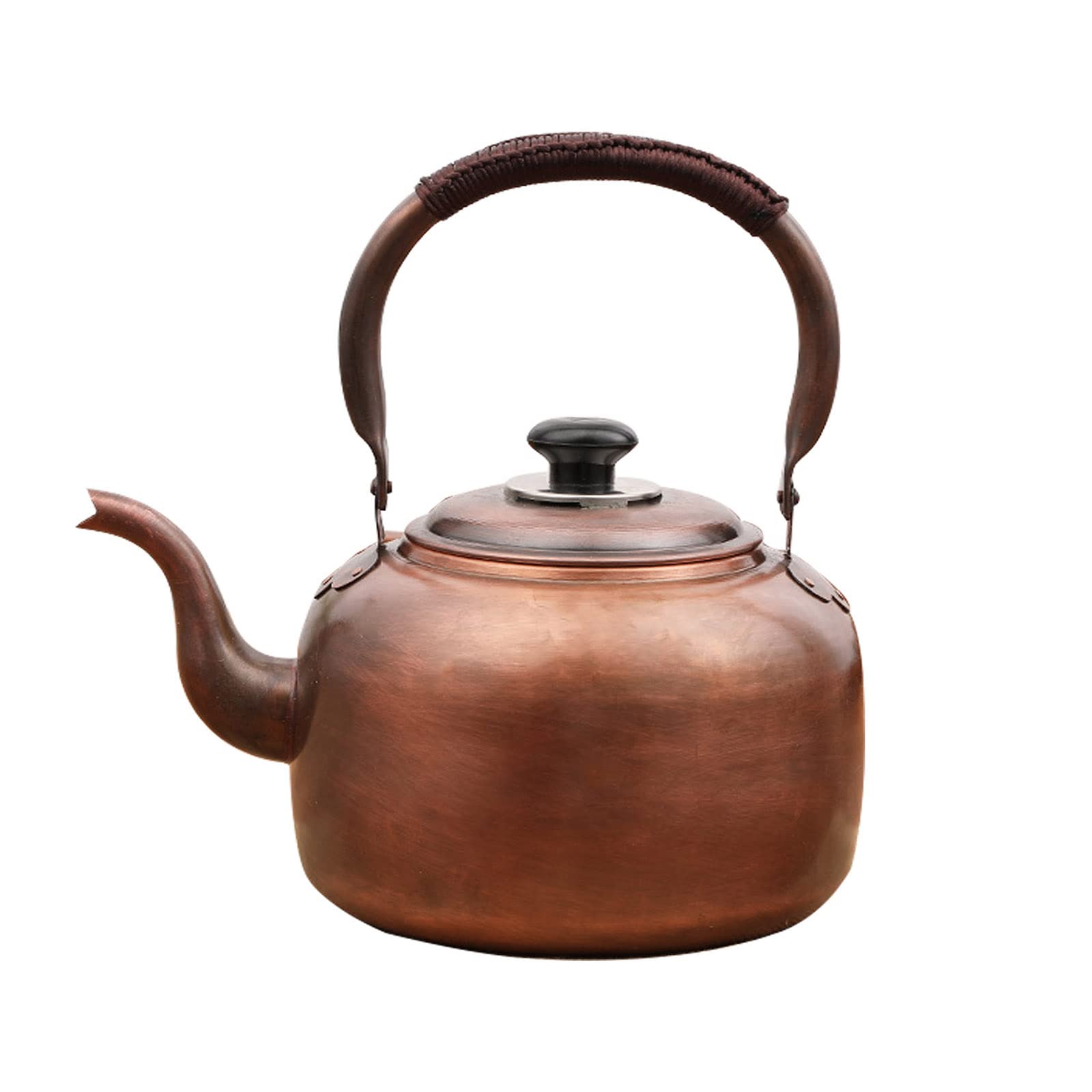 SIJIN Whistling Tea Kettle - 3L/5L Copper Stovetop Teapot with Ergonomic Handle for Gas & Induction Cooktops - Perfect for Home Brewing, Camping & Kitchen Use