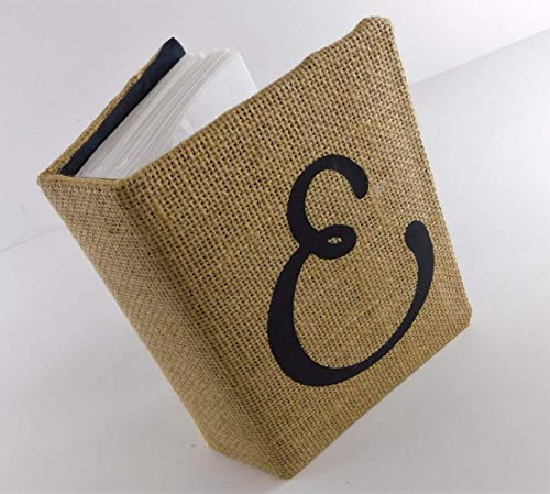 Personalized Monogrammed Burlap Wedding Photo Album - Holds 100 4x6 Pictures - Perfect for Wedding Gifts, Anniversary Keepsakes & Bridal Shower Presents