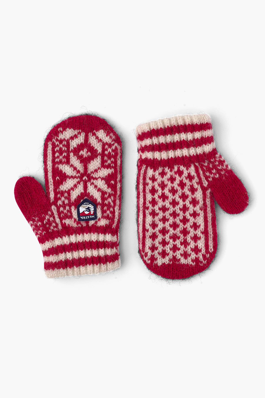 Hestra Nordic Baby Mittens - Warm Winter Gloves for Infants & Toddlers - Soft & Durable Red Mittens for Cold Weather - Perfect for Snow Play, Outdoor Activities, and Winter Adventures