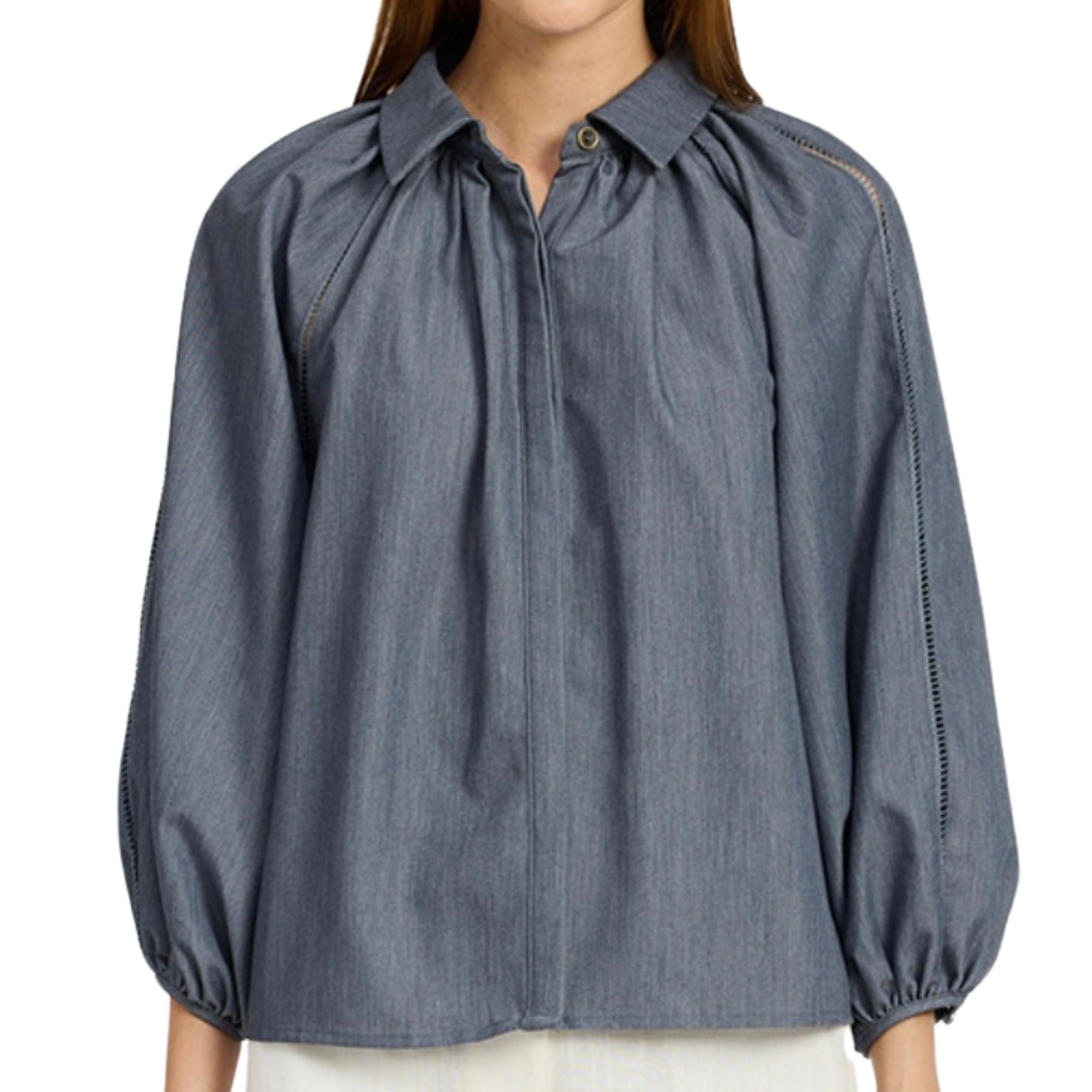 Angeline Embroidered Women's Blouse - Floral Embellished Casual Tops for Spring & Summer | Perfect for Office Wear, Date Nights & Outdoor Events