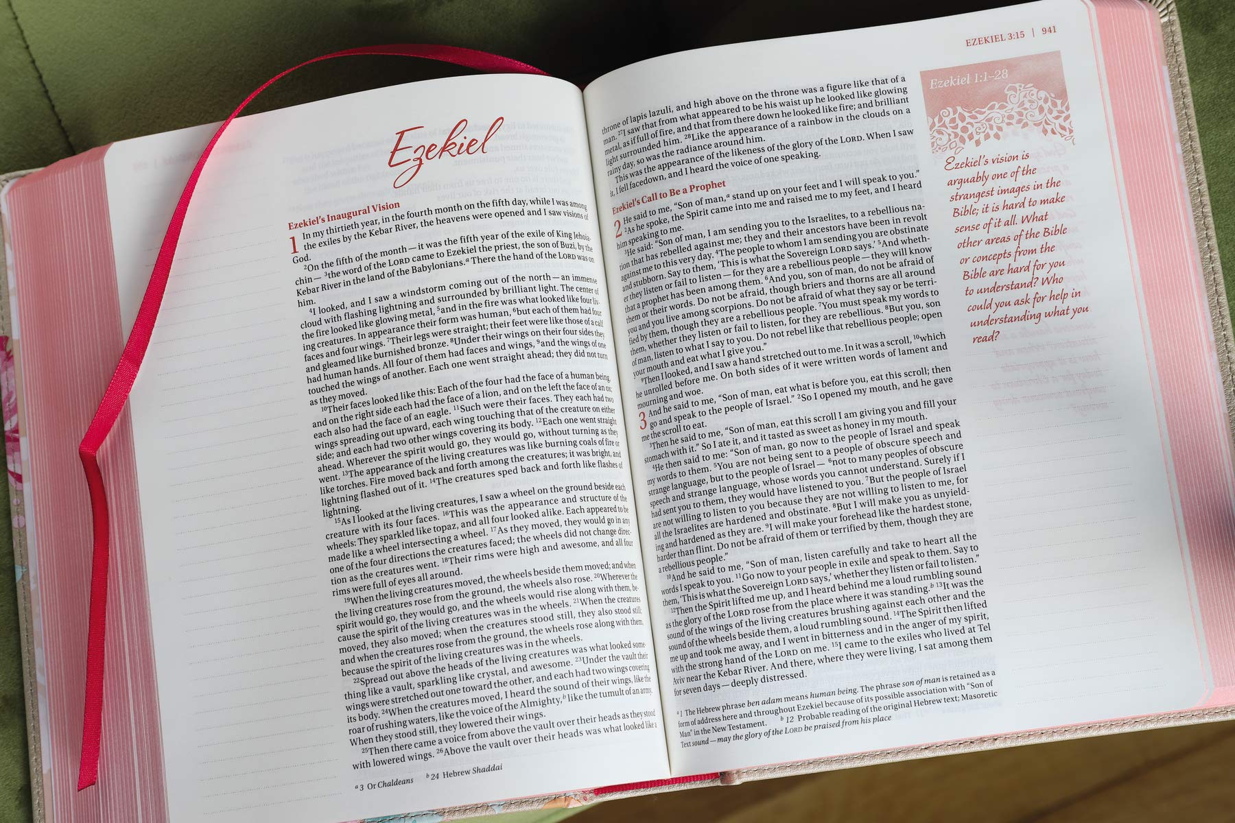 NIV Journal the Word Bible for Teen Girls - Leathersoft Over Board Cover, Gold Floral Design, Red Letter Edition with 450+ Journaling Prompts | Perfect for Devotional Study, Gift Giving & Personal Reflection