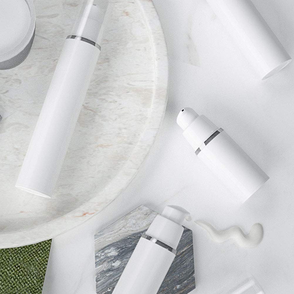 3pcs Cabilock Airless Pump Bottles - Clear Vacuum Cosmetic Containers for Lotion, Serum & Cream | Travel-Friendly Leakproof Makeup Dispenser | Perfect for Skincare, Travel & Daily Beauty Routine