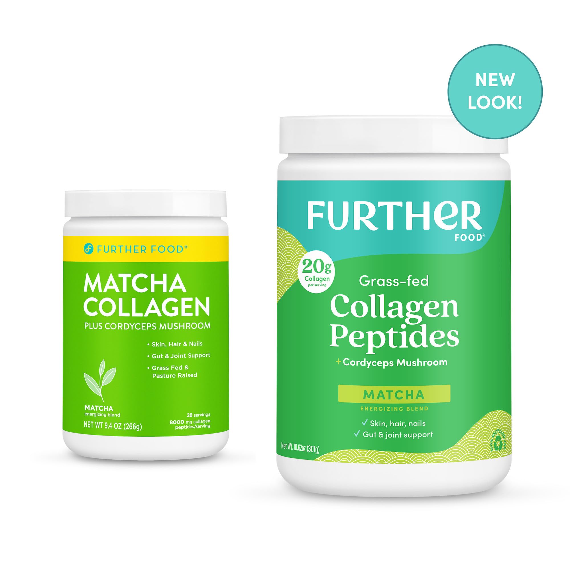 Organic Matcha Collagen Peptides Powder with Cordyceps - Boost Energy, Mental Clarity & Immunity | Supports Gut Health, Joints, Skin, Hair & Nails | 10.62 oz | Perfect for Morning Smoothies, Post-Workout Recovery & Daily Wellness Routine