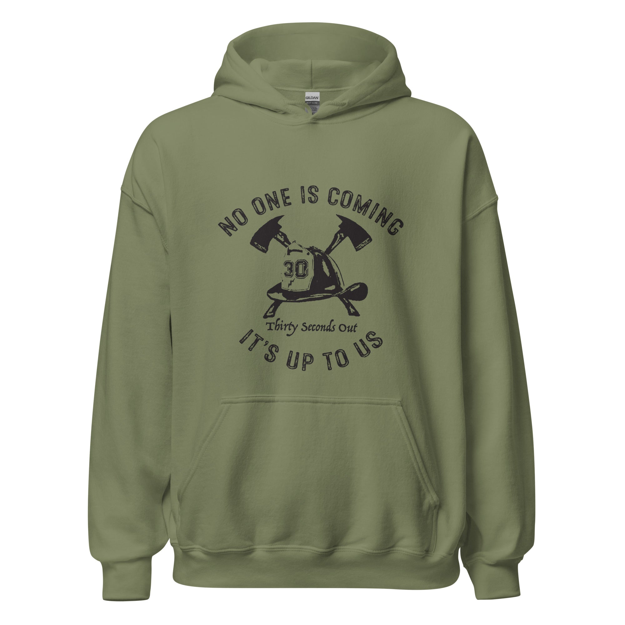 Firefighter Hoodie - No One Is Coming - Comfortable & Stylish Pullover for Firefighters, EMS, First Responders - Perfect for Work, Casual Wear & Gifts