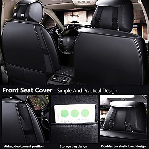Premium Waterproof Leather Car Seat Covers for Scion tC 2005-2016 - Durable, Breathable, Odor-Free Sport Seat Protectors (Luxury Black) | Perfect for Daily Commutes, Road Trips & Car Enthusiasts