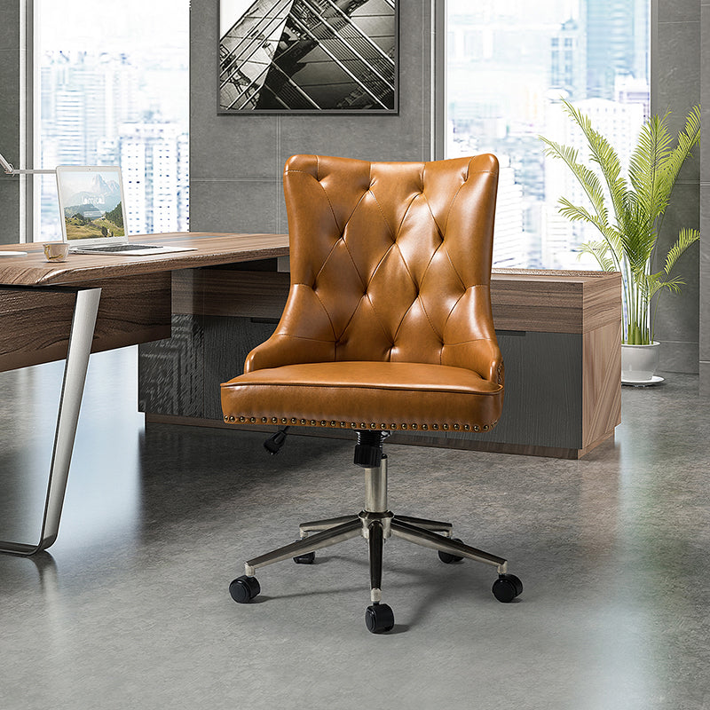 Euander Vegan Leather Office Chair - Ergonomic Desk Chair for Home & Work - Comfortable & Durable for Long Hours Sitting