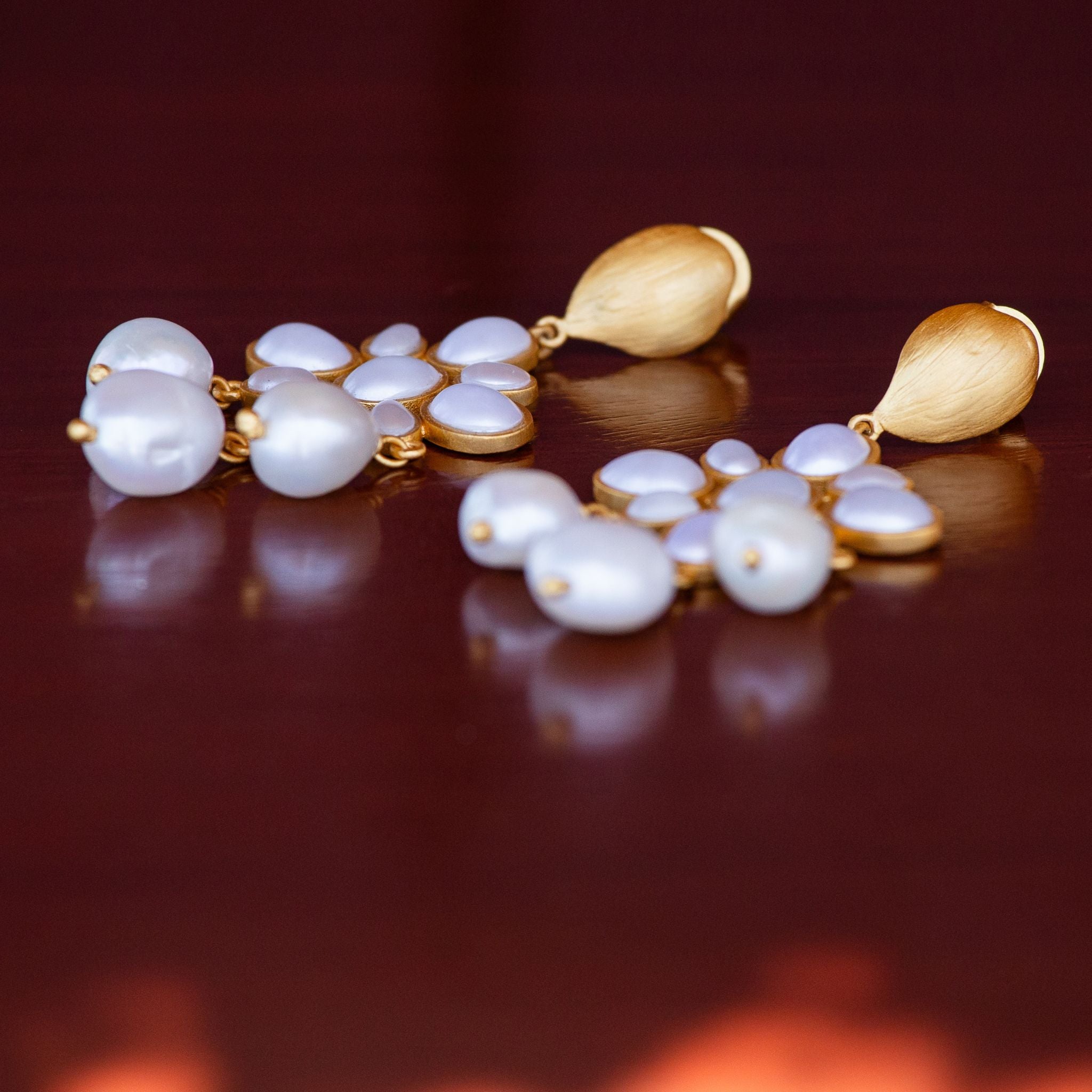 Elegant Swept Away Pearl Drop Earrings for Women | Dainty & Timeless Jewelry for Weddings, Parties & Special Occasions