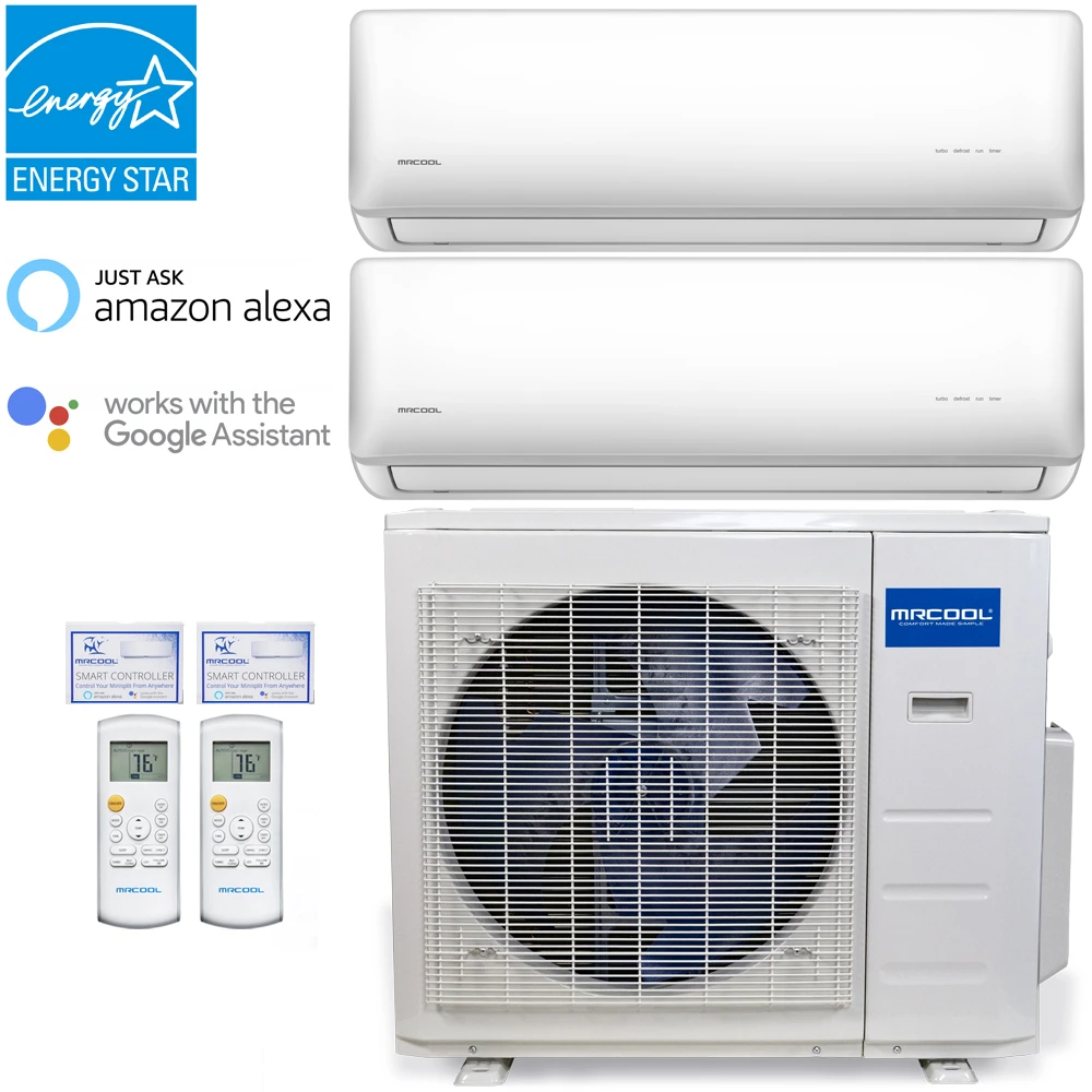 MRCOOL Dual Zone 18,000 BTU Mini Split Air Conditioner with Heat Pump - Perfect for Home and Office Cooling & Heating