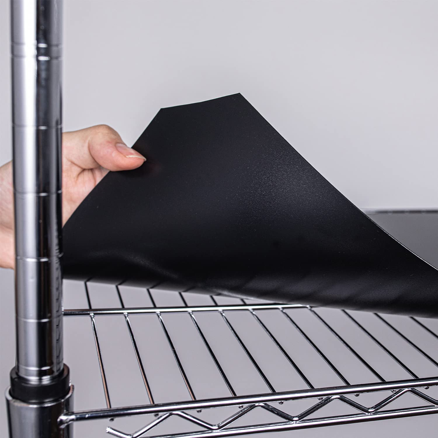 HooTown 5-Pack Black Frosted Plastic Shelf Liners - 36