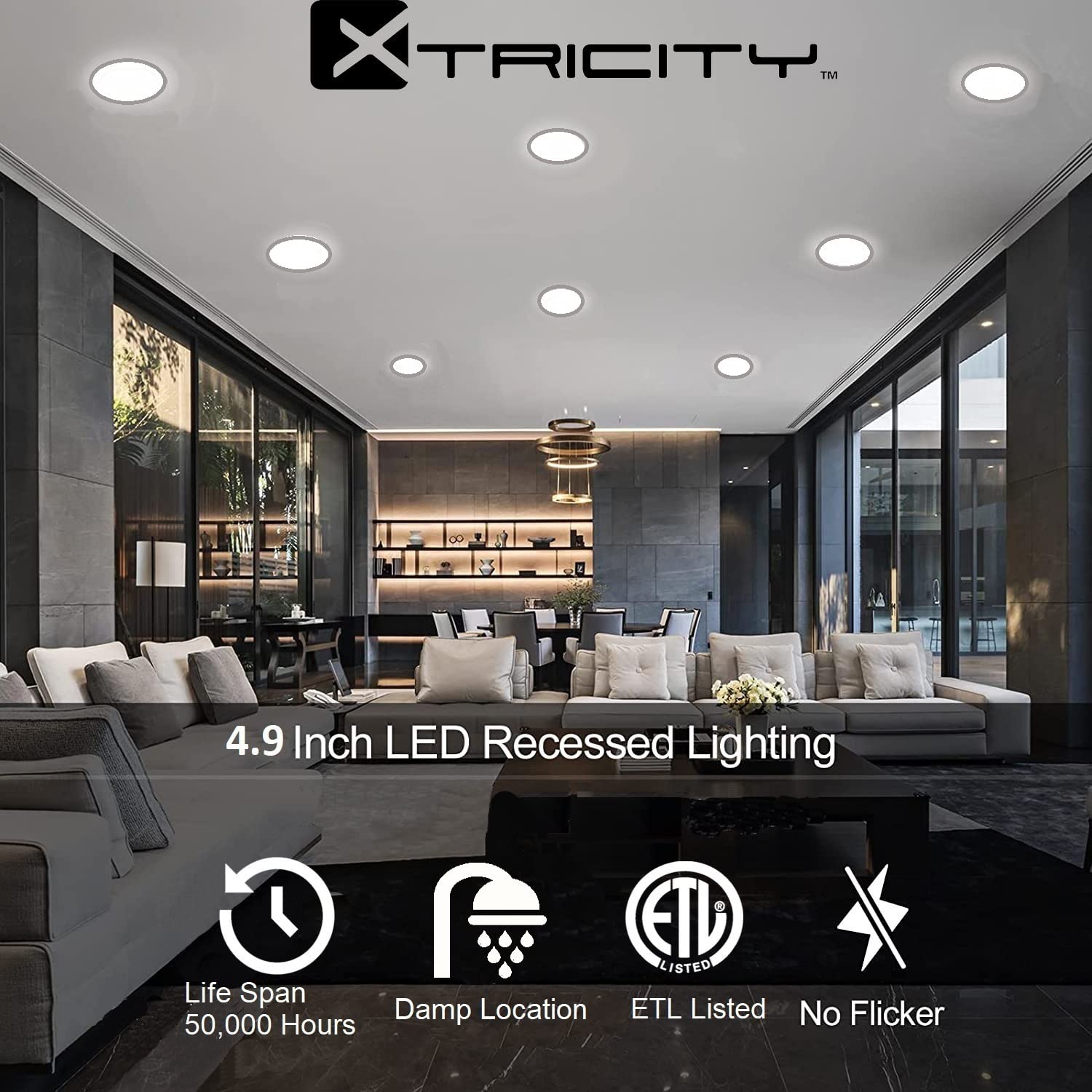4 Inch LED Recessed Lights Fixture with Driver - 3000K Warm White, 10W, 750 Lumens, 120V, Dimmable, Low Profile - Energy Star & IC Rated, Nickel Trim Soffit Lights (6 Pack) - Perfect for Kitchen, Bathroom, Hallway, and Living Room Lighting