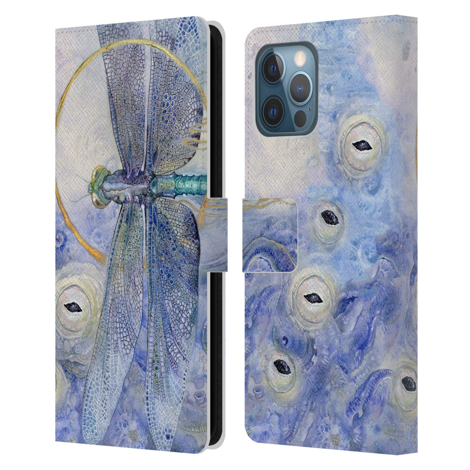 Stephanie Law Dragonfly Immortal Ephemera Leather Book Wallet Case for iPhone 12 Pro Max – Officially Licensed Head Case Designs | Perfect for Travel, Work & Everyday Protection