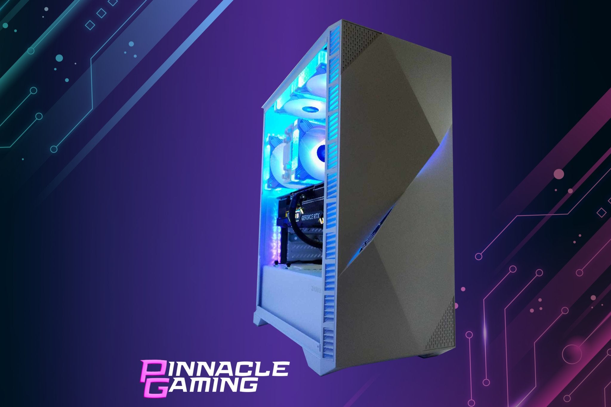 Custom Gaming Desktop PC - Intel Core i5, NVIDIA RTX 5070, 2TB HDD + 2TB SSD, 64GB DDR5 RAM, White B760 - Perfect for Streaming, Esports & 4K Gaming