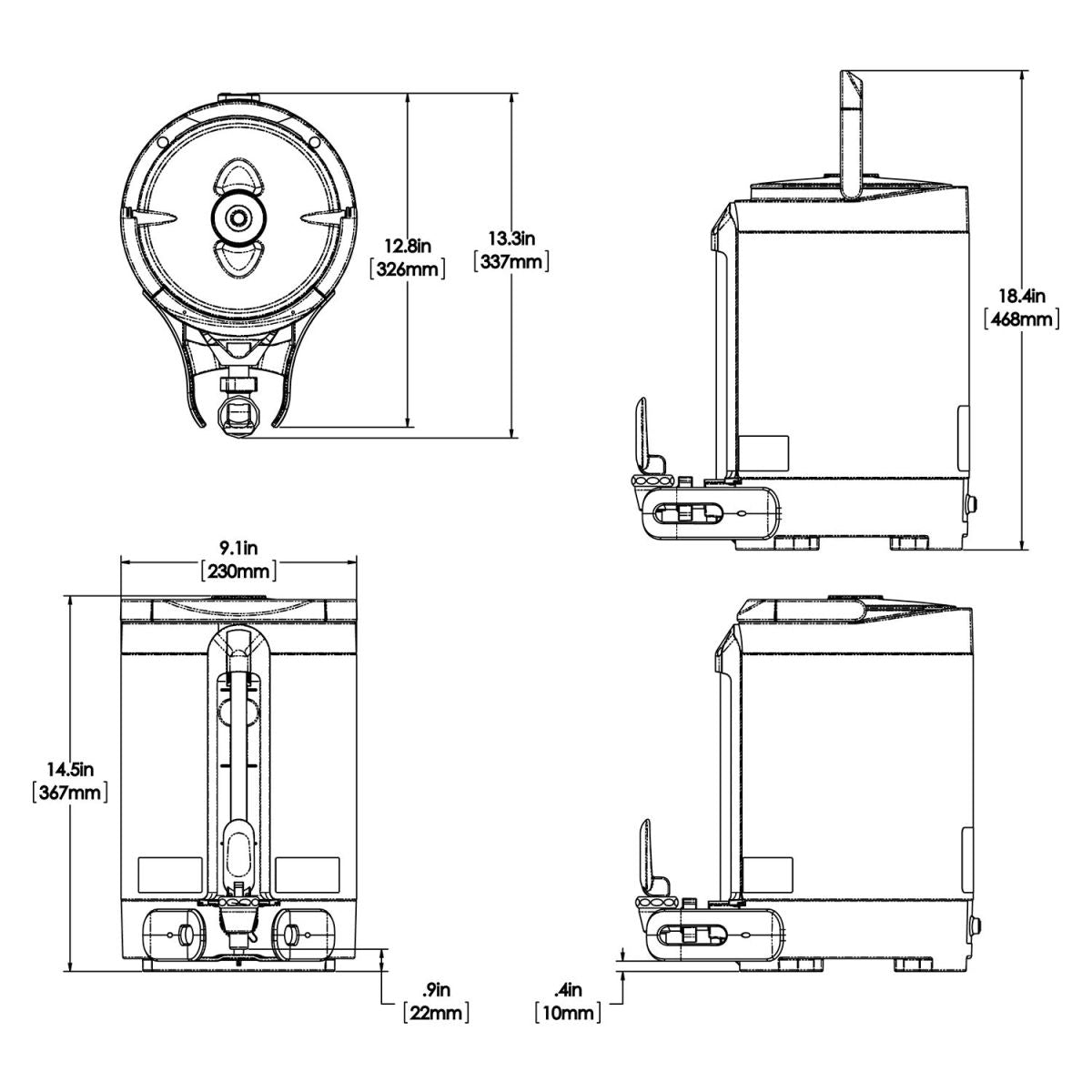BUNN ICB Infusion Series Twin Soft Heat Coffee Brewer 120/208V SST 51200.0102 - Commercial Coffee Machine for Offices, Restaurants & Cafes - Fast & Efficient Brewing