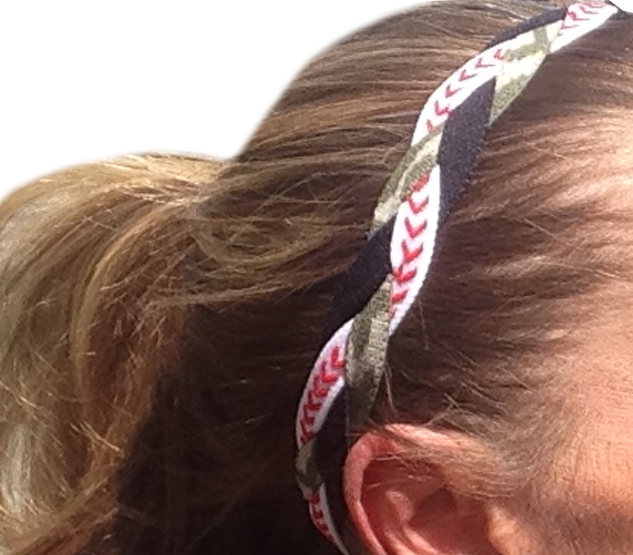No Slip Grip Sports Headband - Triple Braided Nylon Athletic Headband for Women & Men - Perfect for Running, Yoga, Workouts & Active Lifestyles