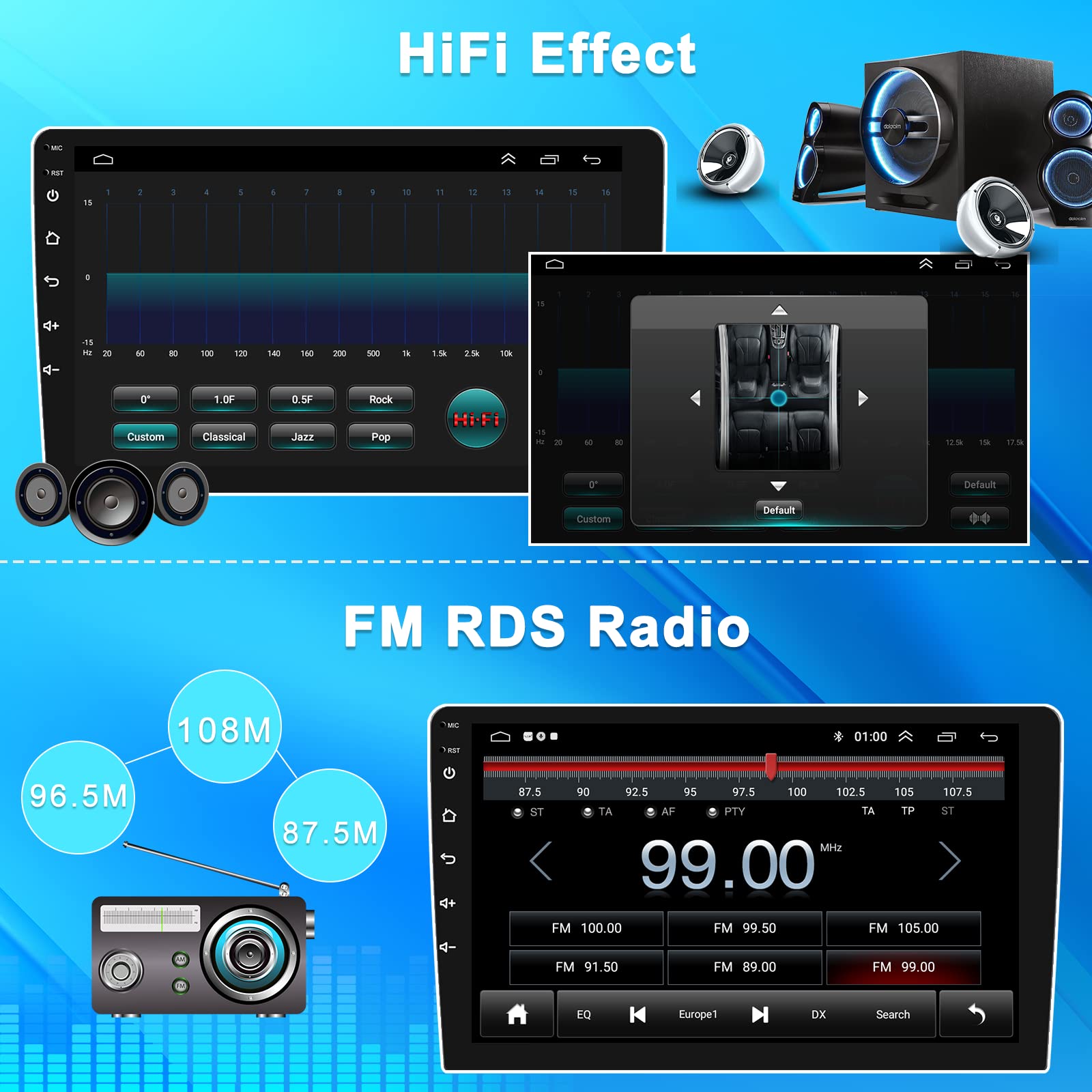 2+64GB Hikity Android 13 Double Din 9