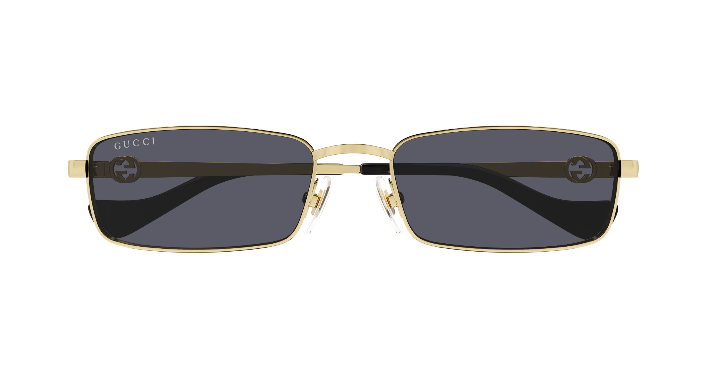 Gucci GG1600S Gold Metal Rectangular Sunglasses for Women - Luxury Designer Shades with UV Protection - Perfect for Beach, Driving & Fashion Outfits