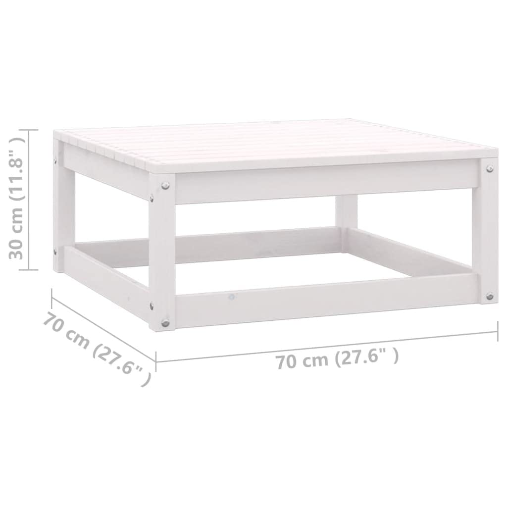 FAMIROSA 2-Piece White Patio Lounge Set with Cushions - Solid Pinewood Outdoor Furniture (53 lbs) for Garden, Poolside, and Backyard Relaxation