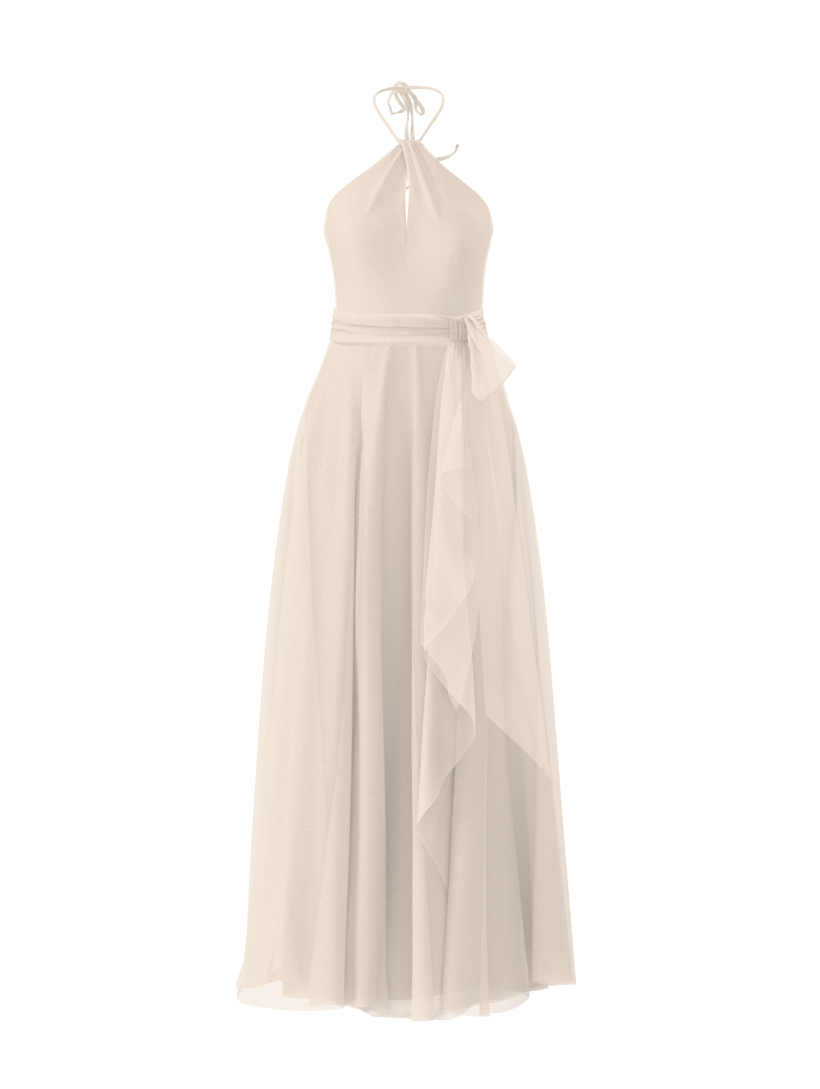 Colby Bodice & Jaycie Skirt Set with Sash Belt in Cream - Perfect for Weddings, Parties, and Special Occasions