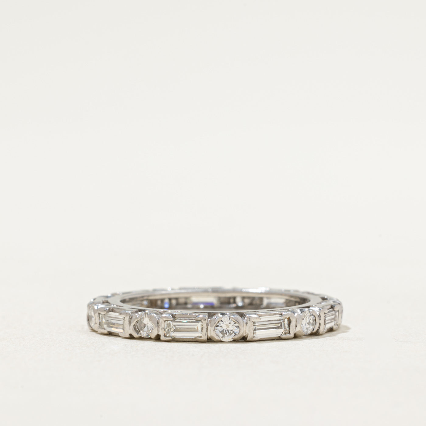 1.00ctw Mixed Cut Diamond Eternity Band Ring - Size 6.75 | Wedding, Anniversary & Engagement Jewelry Gift for Women