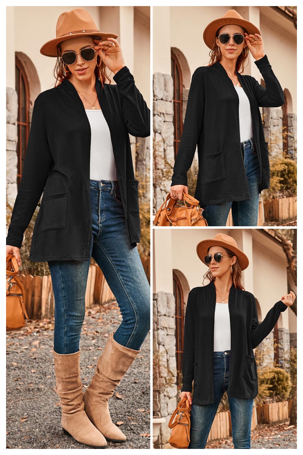 UltraNice Women's Lightweight Long Sleeve Cardigan Sweater with Pockets - 2025 Spring Casual Fashion Top for Work, Travel & Everyday Outfits