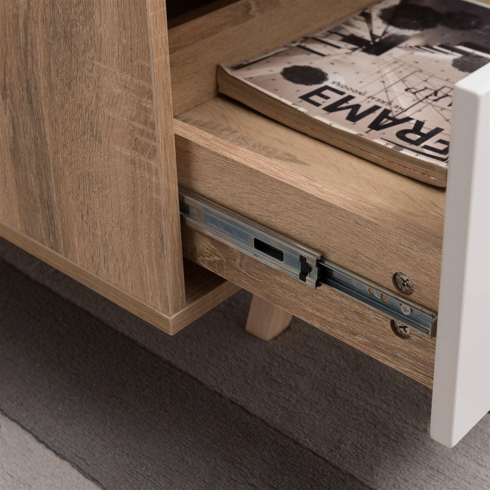 Stylish Tuscany Coffee Table 1200mm - Solid Oak Wood with White Finish by Criterion | Perfect for Living Room, Lounge & Home Decor