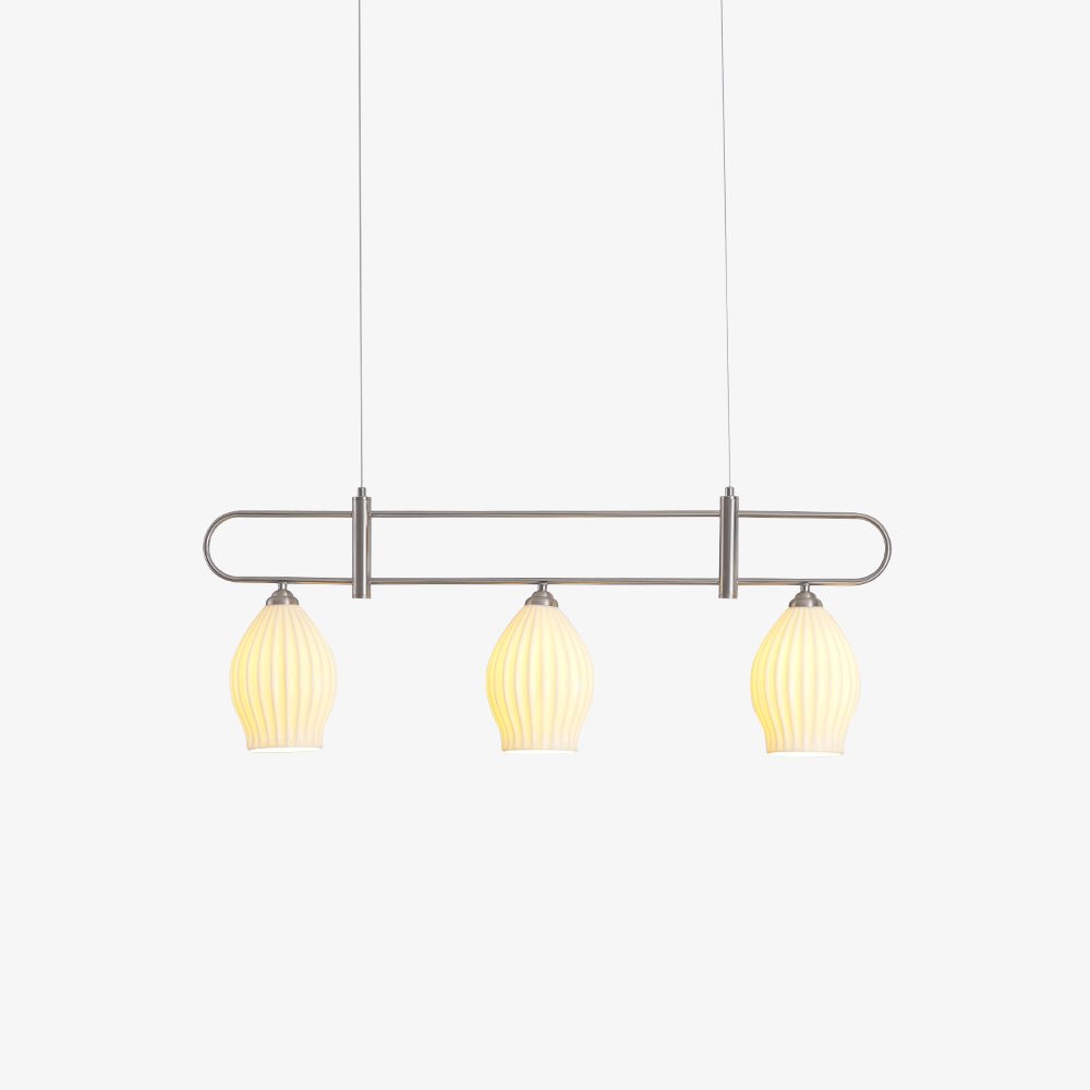 Modern Fin Pendant Light - Adjustable Hanging Fixture for Kitchen Island, Dining Room & Living Room Decor - Sleek LED Ceiling Lighting for Home & Office