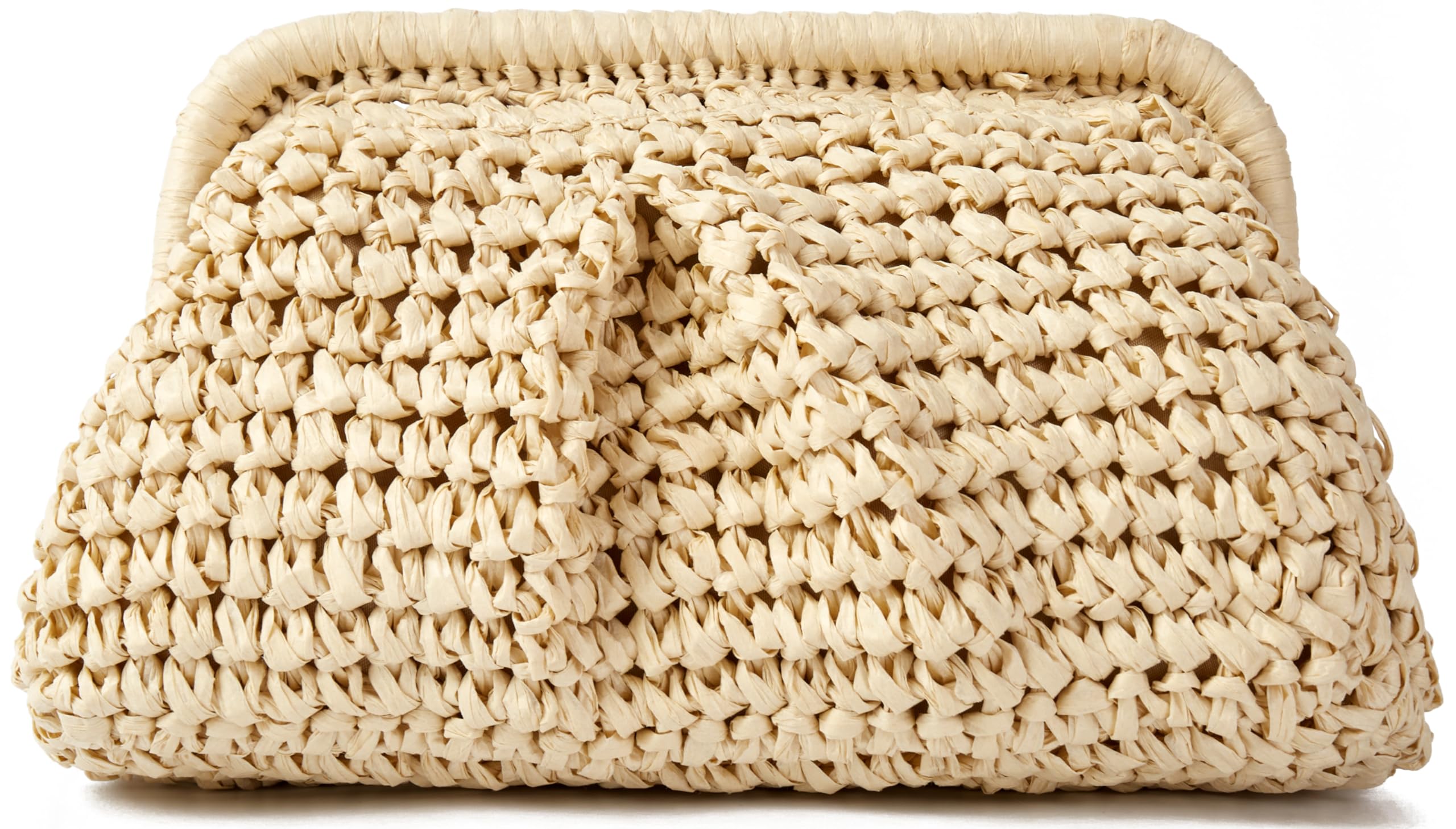 Women's Straw Woven Beach Bag with Detachable Shoulder Strap - Summer Clutch Purse & Pouch Handbag for Vacation, Pool Party, and Outdoor Activities