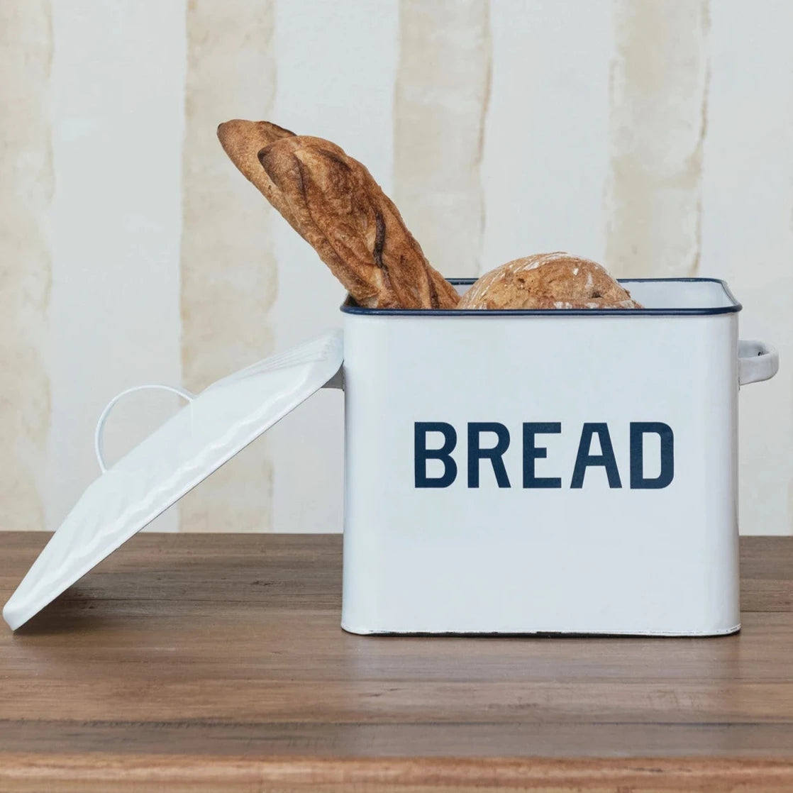 Stainless Steel Bread Storage Box with Airtight Lid - Blue | Keep Bread Fresh Longer | Perfect for Kitchen Countertop, Pantry, or Dining Table