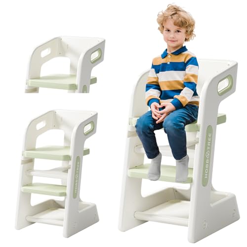 Adjustable High Chair for Toddlers & Babies - Convertible Dining Chair with Steps for Kids - Perfect for Home, Restaurant, and Travel Use