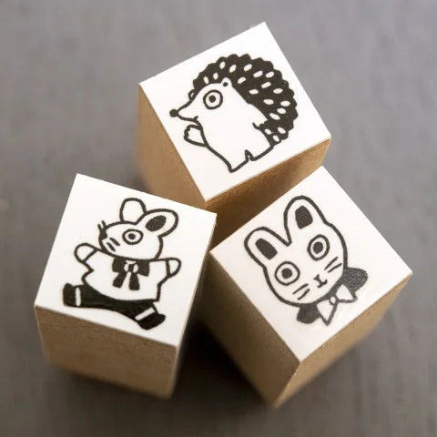 Yumi Kitagishi Small Stamp Set of 3 - Type D for Scrapbooking, Card Making & DIY Crafts