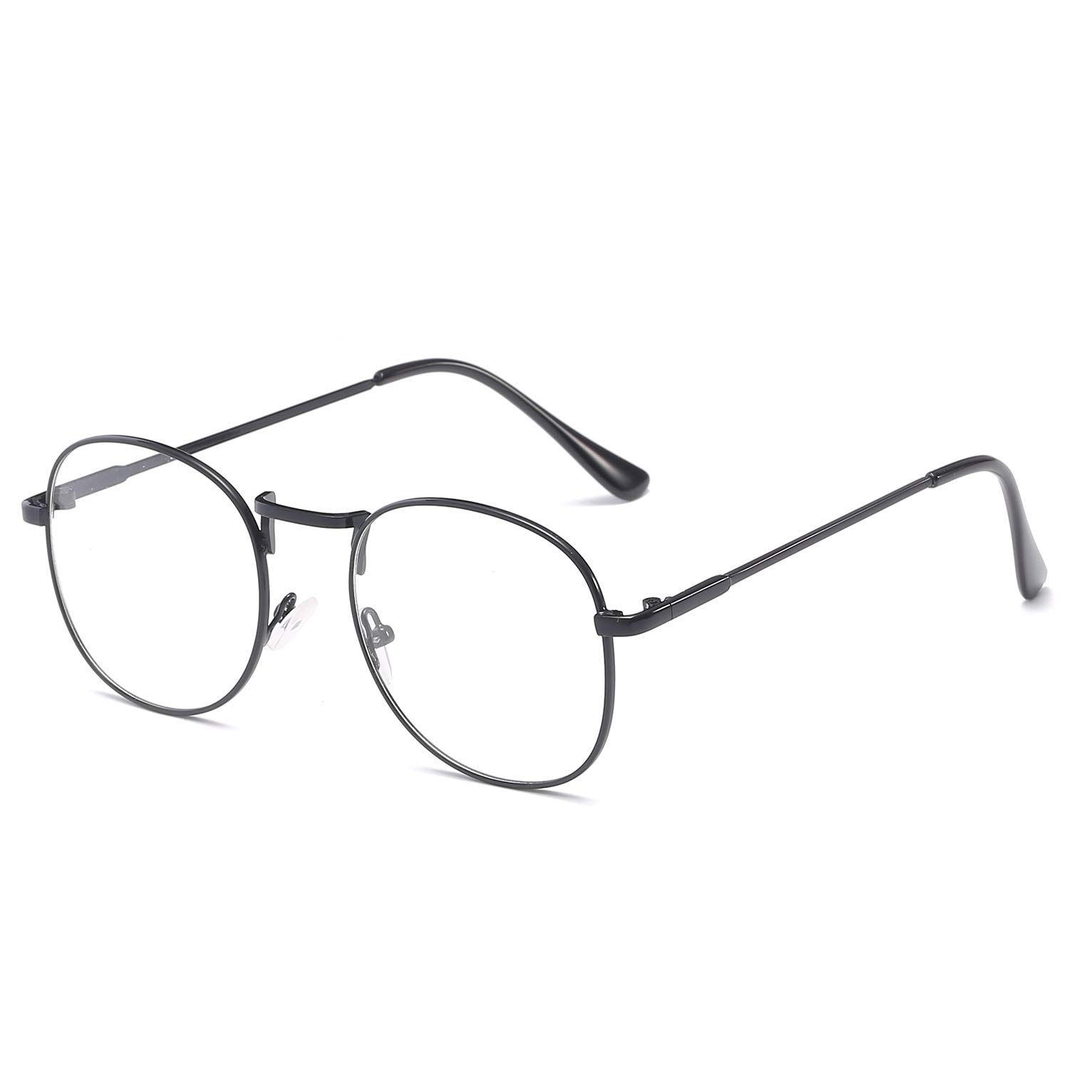 Photochromic Gray Reading Glasses - Retro Metal Frame for Indoor/Outdoor Use