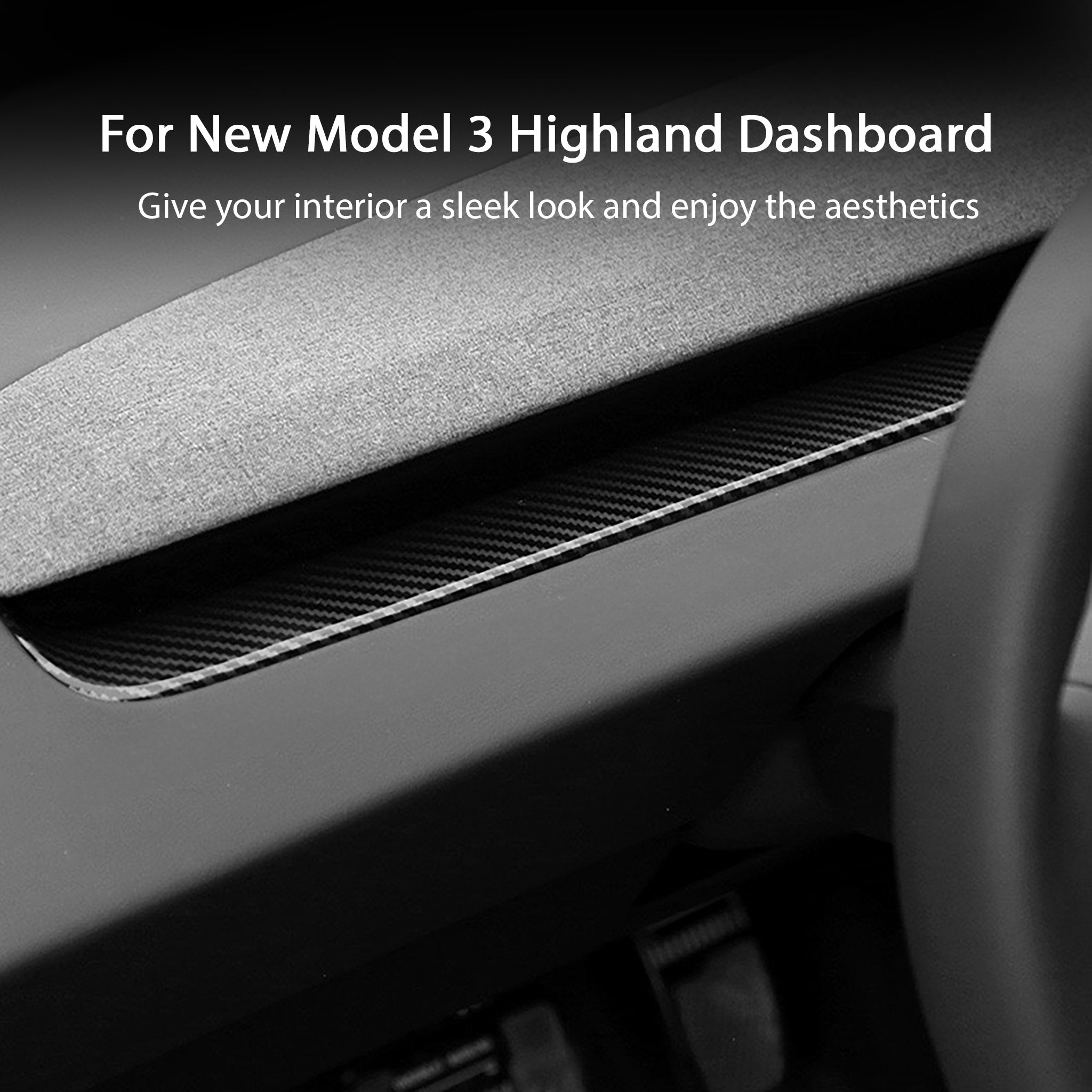 Premium Dashboard Cover & Air Vent Trim for Tesla Model 3 (2024+) & Model Y (2025+) - Interior Protection & Style Upgrade for Your Electric Vehicle - Perfect for Daily Commuting & Road Trips