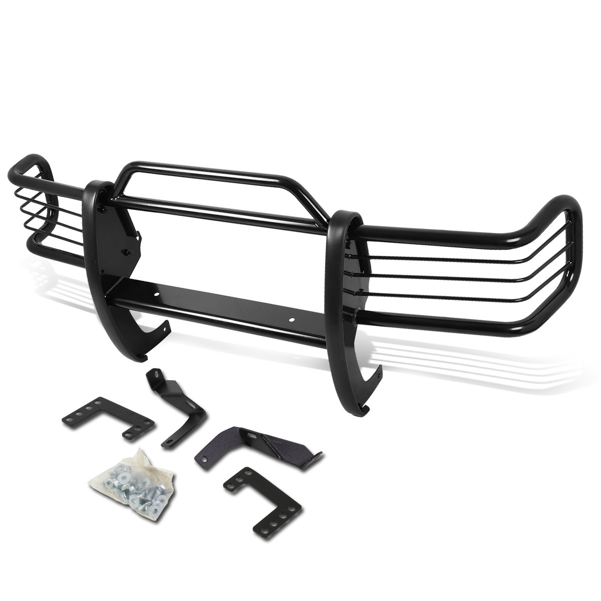 Auto Dynasty Black Front Bumper Protector Brush Grille Guard for Jeep Grand Cherokee ZJ | Off-Road Protection & Style Upgrade
