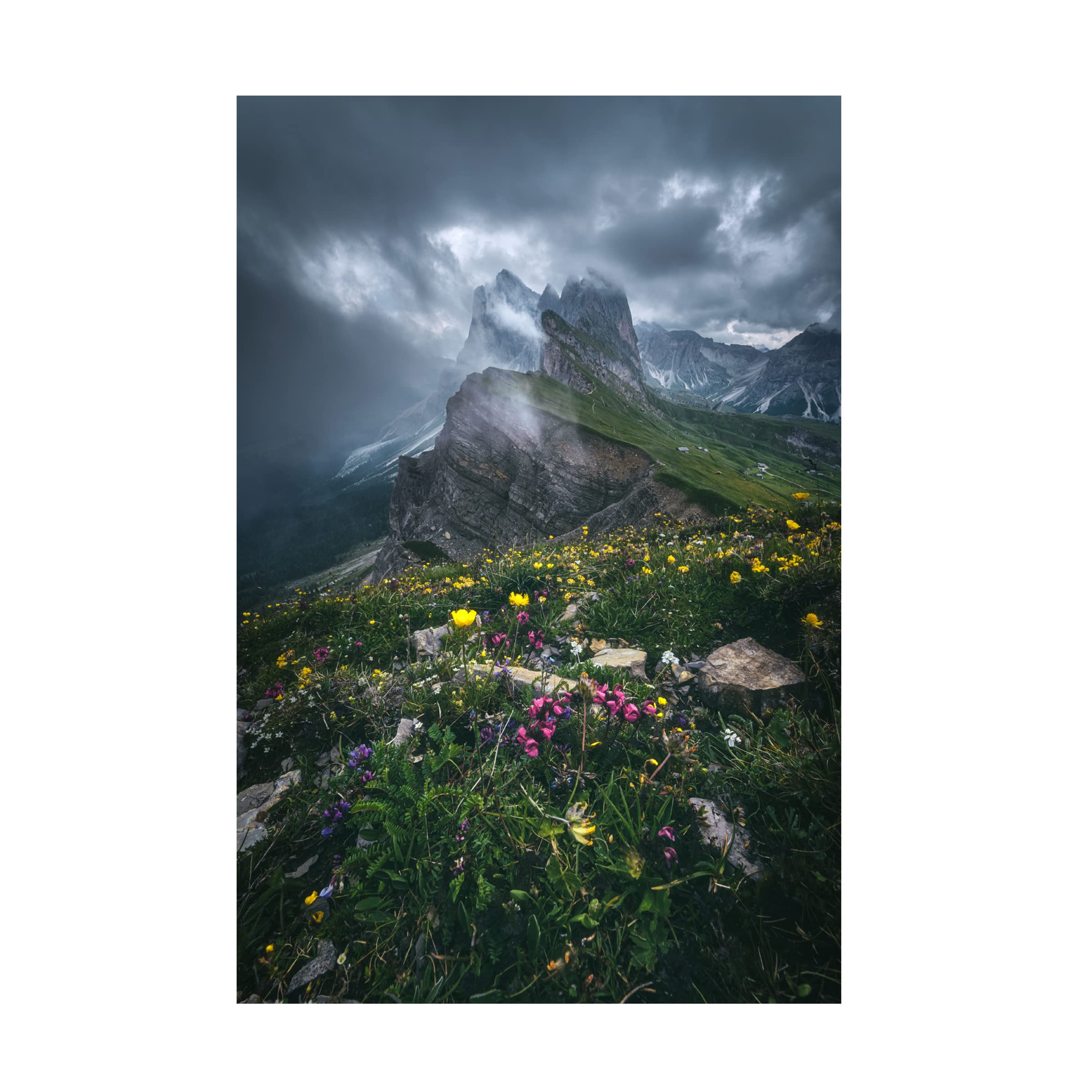 Trademark Fine Art 'Dolomites Seceda 2500' Landscape Canvas Wall Art by Jean Claude Castor - Perfect for Living Room, Bedroom & Office Decor