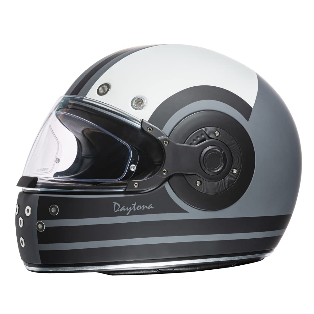 Vintage Daytona Motorcycle Helmet - DOT Approved Full Face Retro Helmet for Cruisers & Scooters - Perfect for Men & Women Riders