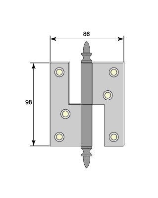 Stainless Steel Hinges for Exterior Doors & Gates - Heavy Duty Door Hardware for Home Security & Durability - Perfect for Front Doors, Garage Gates & Outdoor Entryways