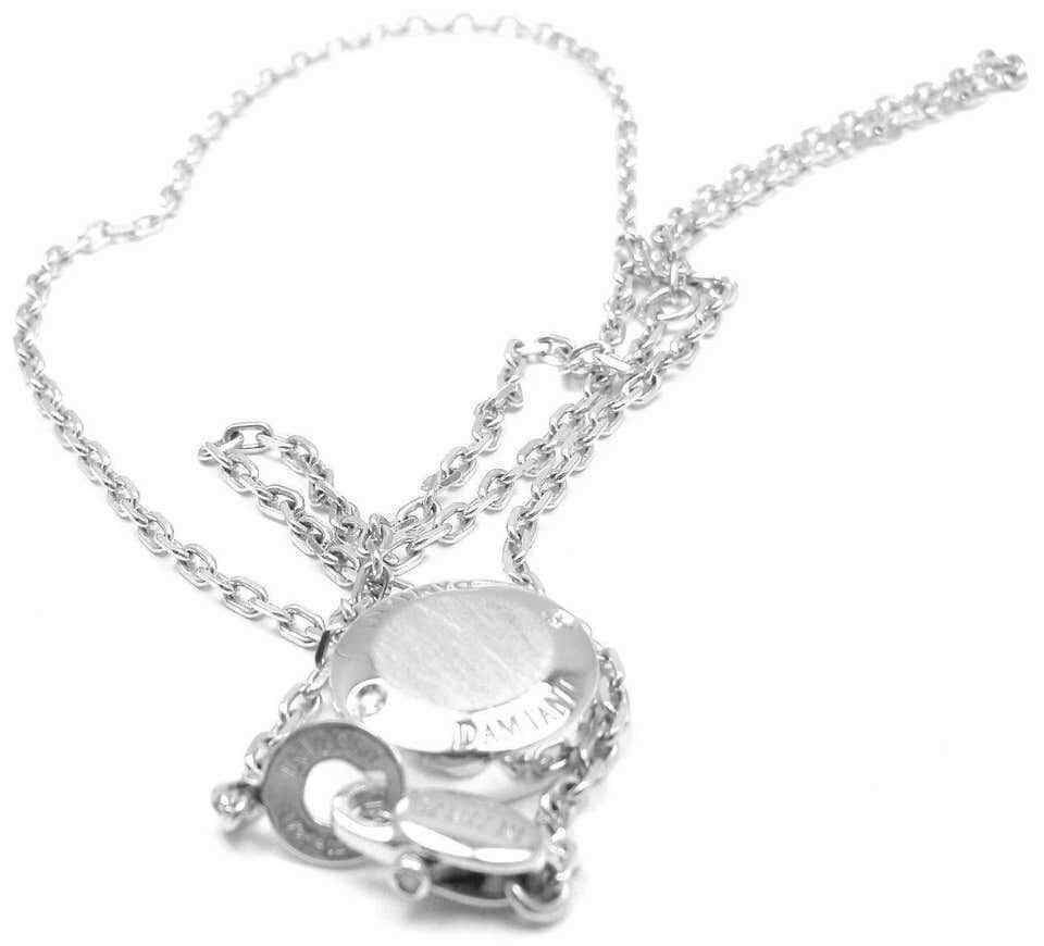 Authentic Damiani Blasoni 18K White Gold Diamond Pendant Necklace for Women - Elegant Jewelry Gift for Anniversary, Valentine's Day & Special Occasions