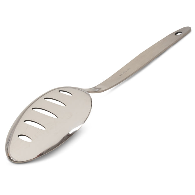 Premium Gray Kunz Slotted Spoon - Professional Kitchen Tool for Cooking, Serving & Straining - Ideal for Chefs, Home Cooks & Food Enthusiasts