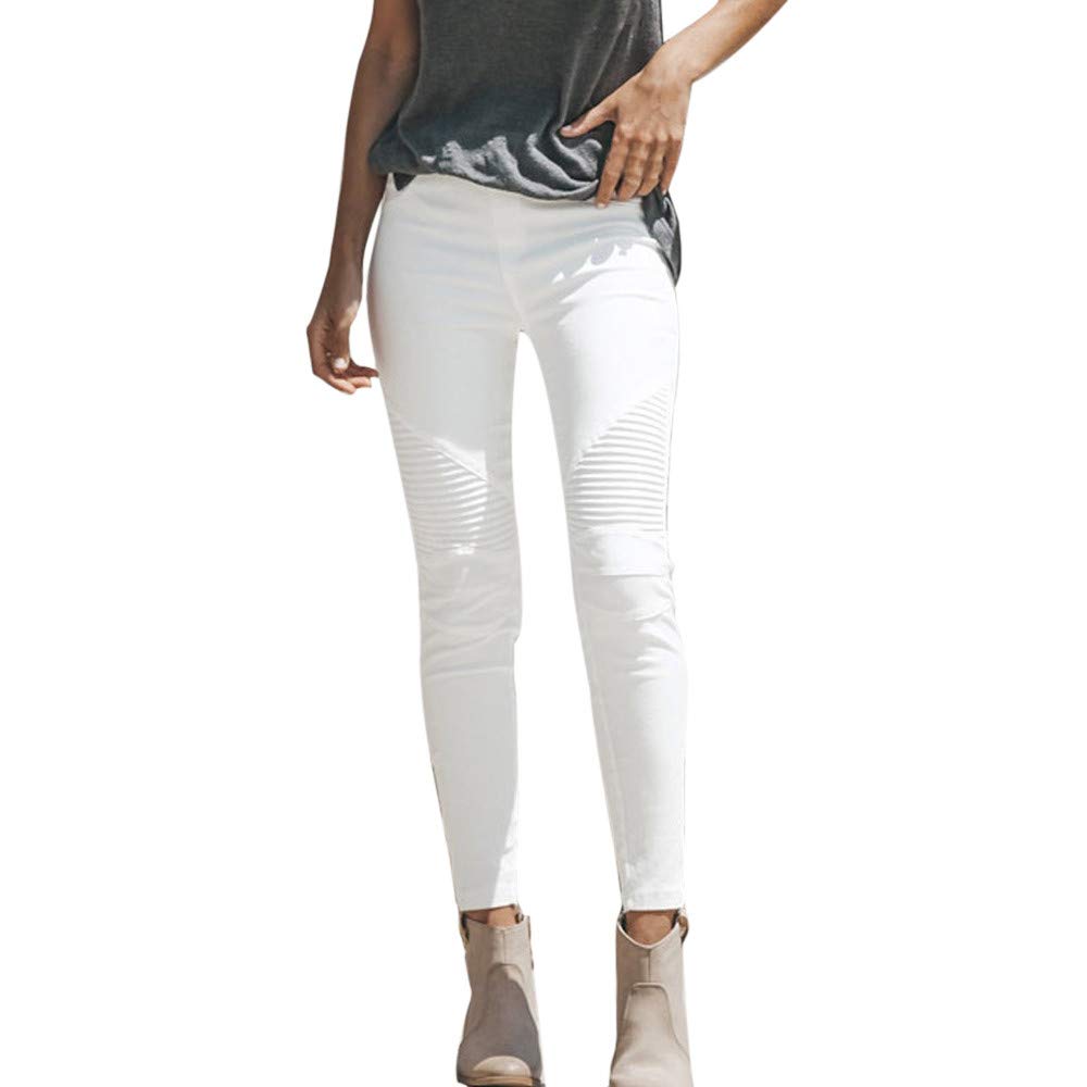 iLH Fashion New Women's High Waist Stretch Jeans Leggings - Skinny Slim Fit Yoga Pants for Workout, Running & Everyday Wear