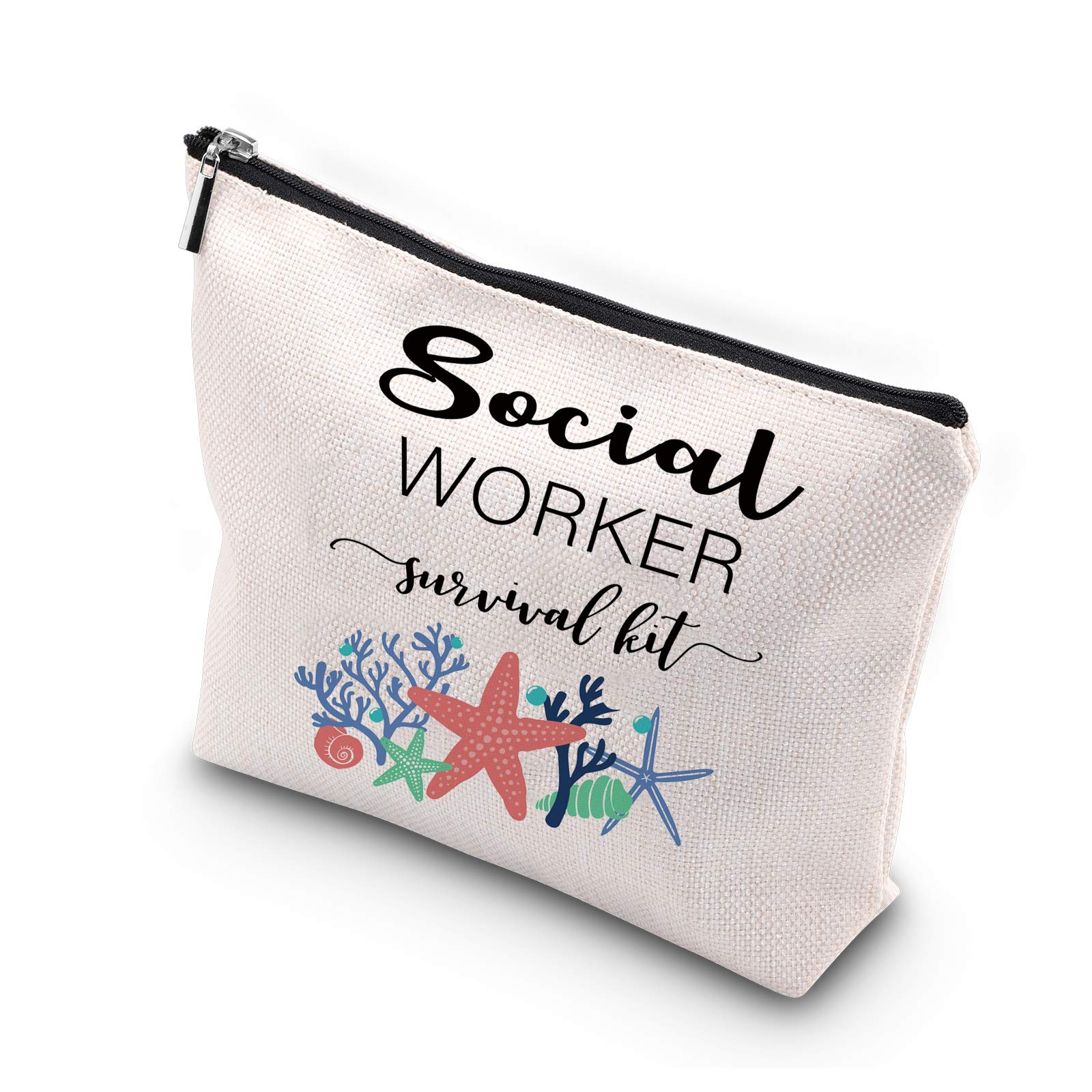 WCGXKO Social Worker Survival Kit Makeup Bag - Essential Travel Organizer for Nurses, Teachers & First Responders - Perfect for Daily Use, Gifts & Emergency Preparedness